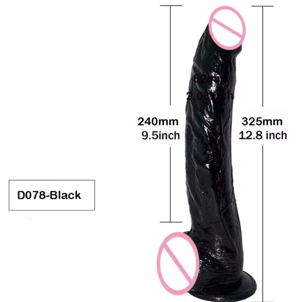 Realistic Dildo Vibrator with Suction Cup G-Spot Silicone Penis Anal Dildo Sex Adult Toys for Men and WomenBlack