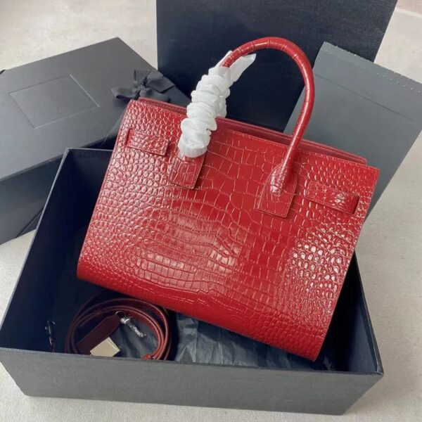 Fashion Women Lux YL Alligator embossed genuine leather shoulder bag High
