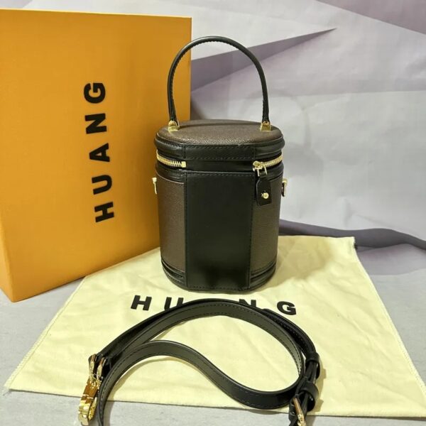 Lux vl Handbags Women Bag Design Leather Canvas White Collar Fashion Model Kitten Bucket Bag Handheld Shoulder BagHigh