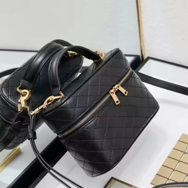 New Lux yl Leather Box Bag Cosmetic Lunch Bag High-End Feel Single Shoulder Slant Cross Women’s Bag Small Square BagMid
