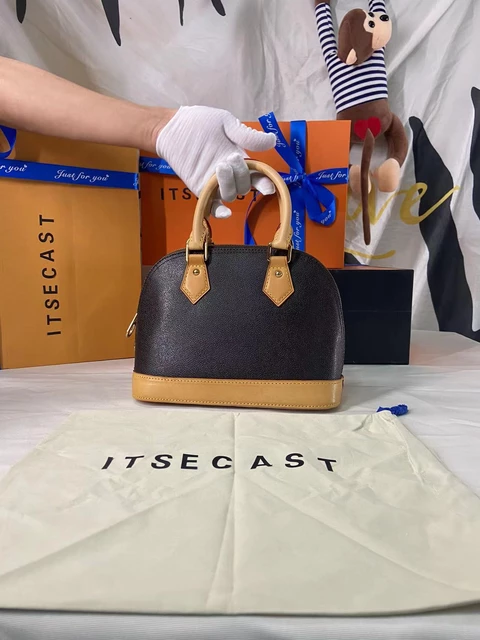 Black Shoulder Lux vl Bag women’s Fashion Brand Handbag High Quality Canvas Genuine Leather BagHigh