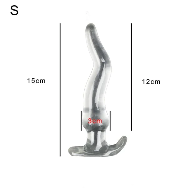 Huge Long Anal Plug 5 Size Prostate Massager Crystal Soft TPE Anus Dilator Vagina Stimulator Sex Toys For Women Men GayS