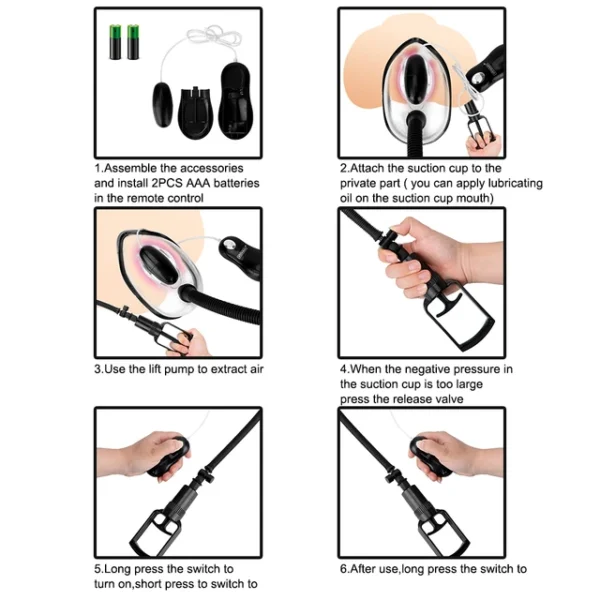 Manual Vacuum Vagina Pussy Pump Breast Enlarge Nipple Sucker Clitoris Stimulator Bullet Vibrator Sex Toys For Women Couple